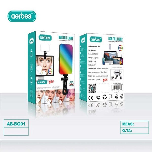 Aerbes AB-BG01 RGB Rechargeable Fill Light.