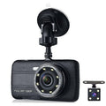 Aerbes AB-Q610 HD 1080P HDR Dual Dash Camera with Rear Camera, 4″ IPS Display, 170° Wide Angle, G-Sensor & Parking Monitor