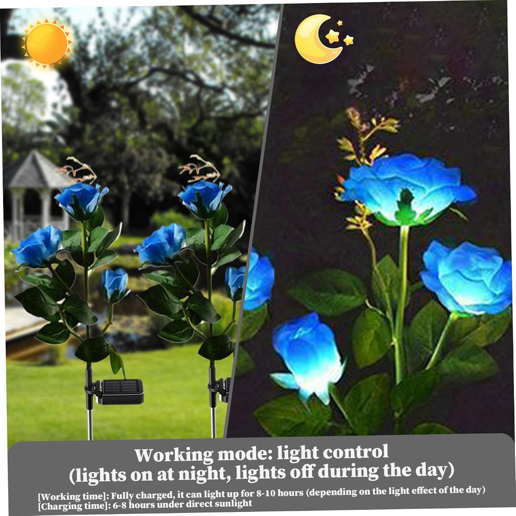 Solar Powered LED Sunflower Shaped 3 Head Light.