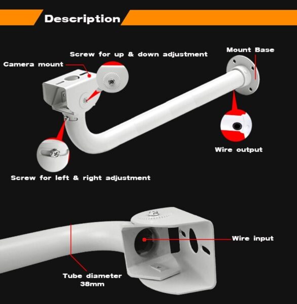 XF0557 CCTV Wall Bracket 60-120cm.