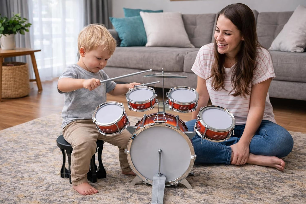Mini Musical Drum Kit for Toddlers & Young Children | Pretend Play Rhythm Toy | Ages 3+