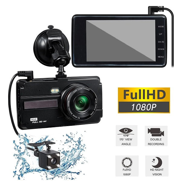 Aerbes AB-Q609 1080P HDR Vehicle Dashboard Camera With Reversing Camera.