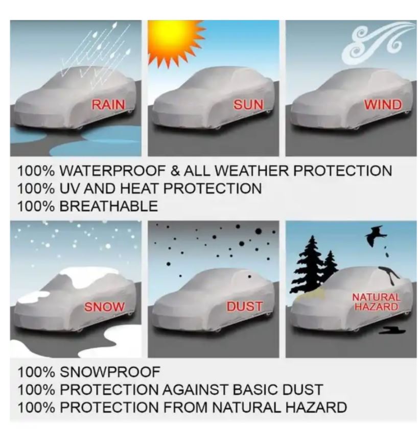 JG20375141 Car Cover XXL Ultra-lite PEVA Material 580 x 175 x 120cm.