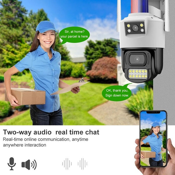 JG20375626 Dual Lens Night Vision Outdoor 4G Camera With V380 Pro App