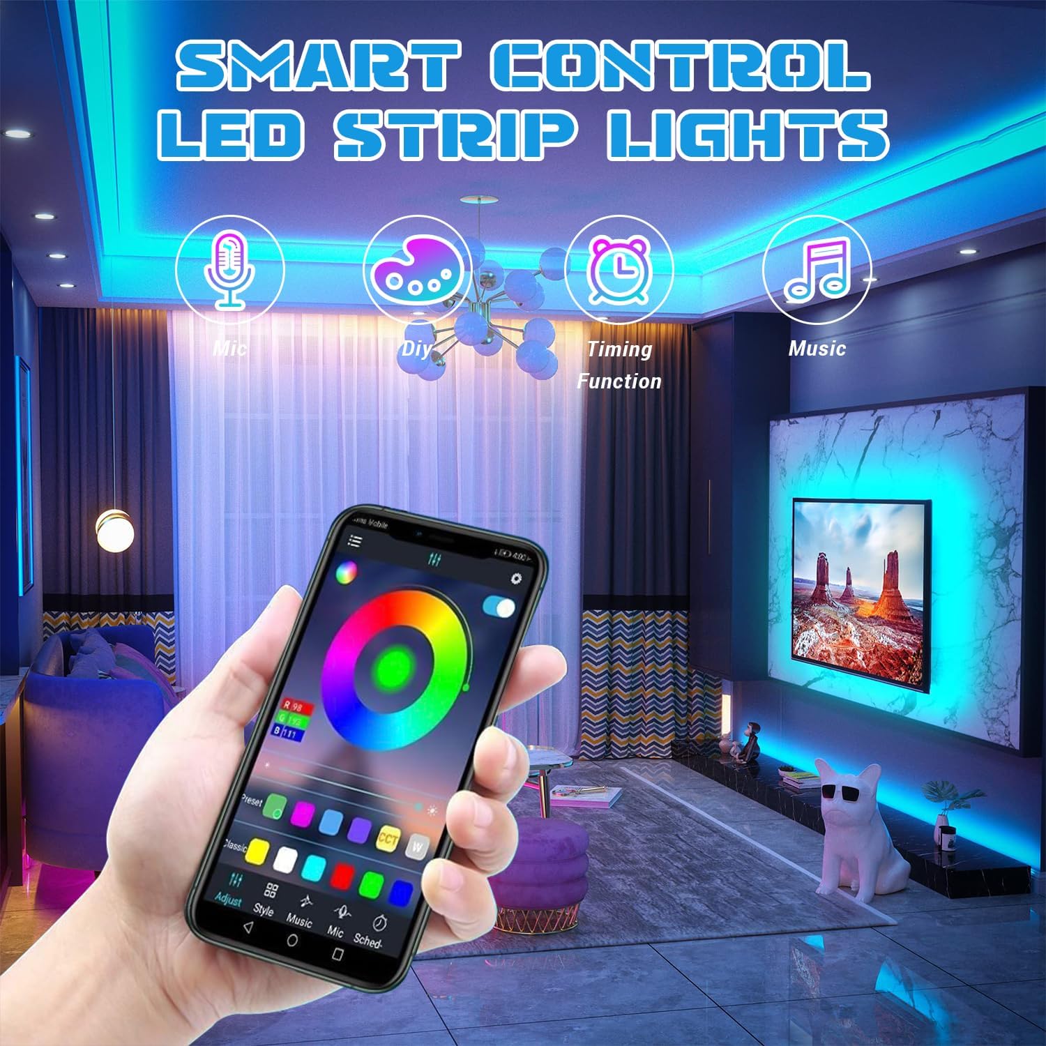 5M 12V 5050 RGB LED STRIP LIGHT