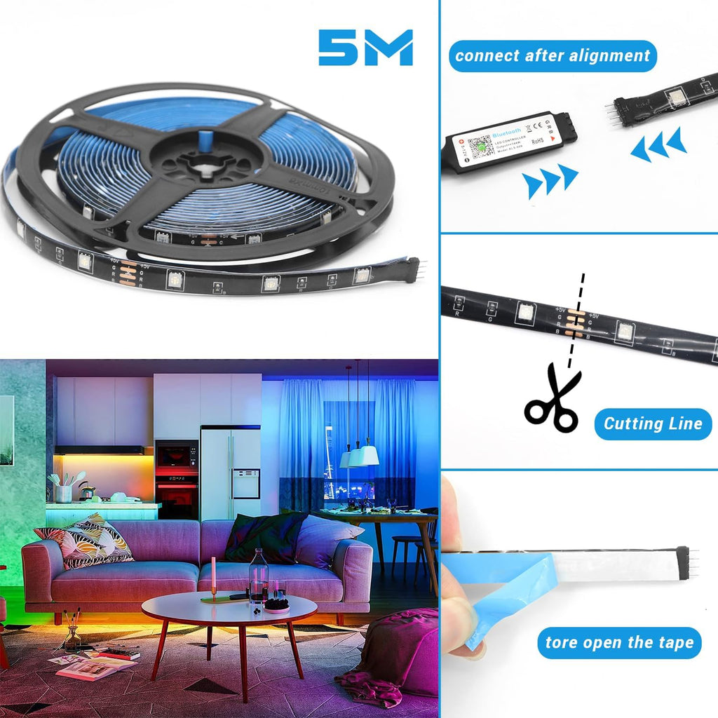 5M 12V 5050 RGB LED STRIP LIGHT
