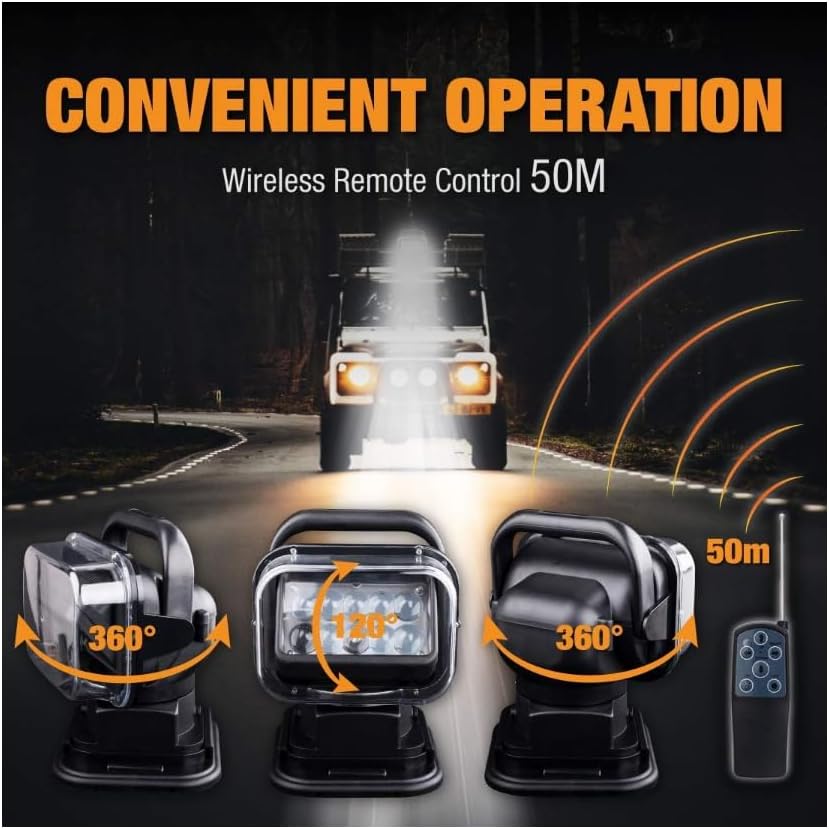 Remote-controlled light.