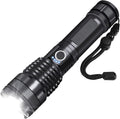 T350 Aluminum Alloy , Rechargeable LED Tactical Flashlight, Aluminum, 5 Modes, Black | Rechargeable black aluminum LED flashlight with 5 light modes, zoom focus and...