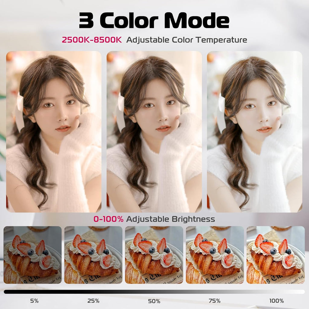 Magnetic Selfie Light, LED Fill Light Compatible with Magsafe, LED Selfie Ring Light Included Sticky Ring for Phones, for...