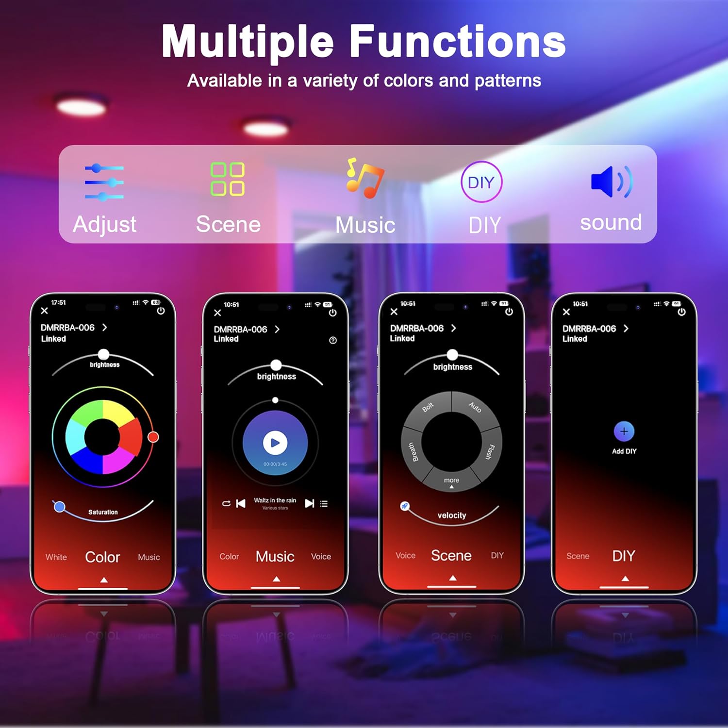 5M Neo5M Neon LED Rope Lights, Waterproof LED Lights for Bedroom, Flexible Light Strip with Remote and APP Control,n LED Rope Lights, Waterproof LED Lights for Bedroom, Flexible Light Strip with Remote and APP Control,