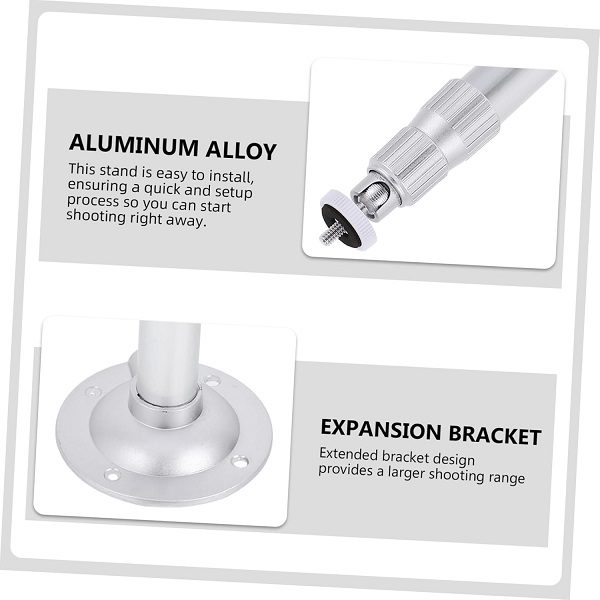 JG20375477 20-40cm Adjustable Metal CCTV Camera Ceiling Mount Bracket for Indoor & Outdoor Security Cameras .