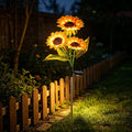 Solar Powered LED Sunflower Shaped 3 Head Light.