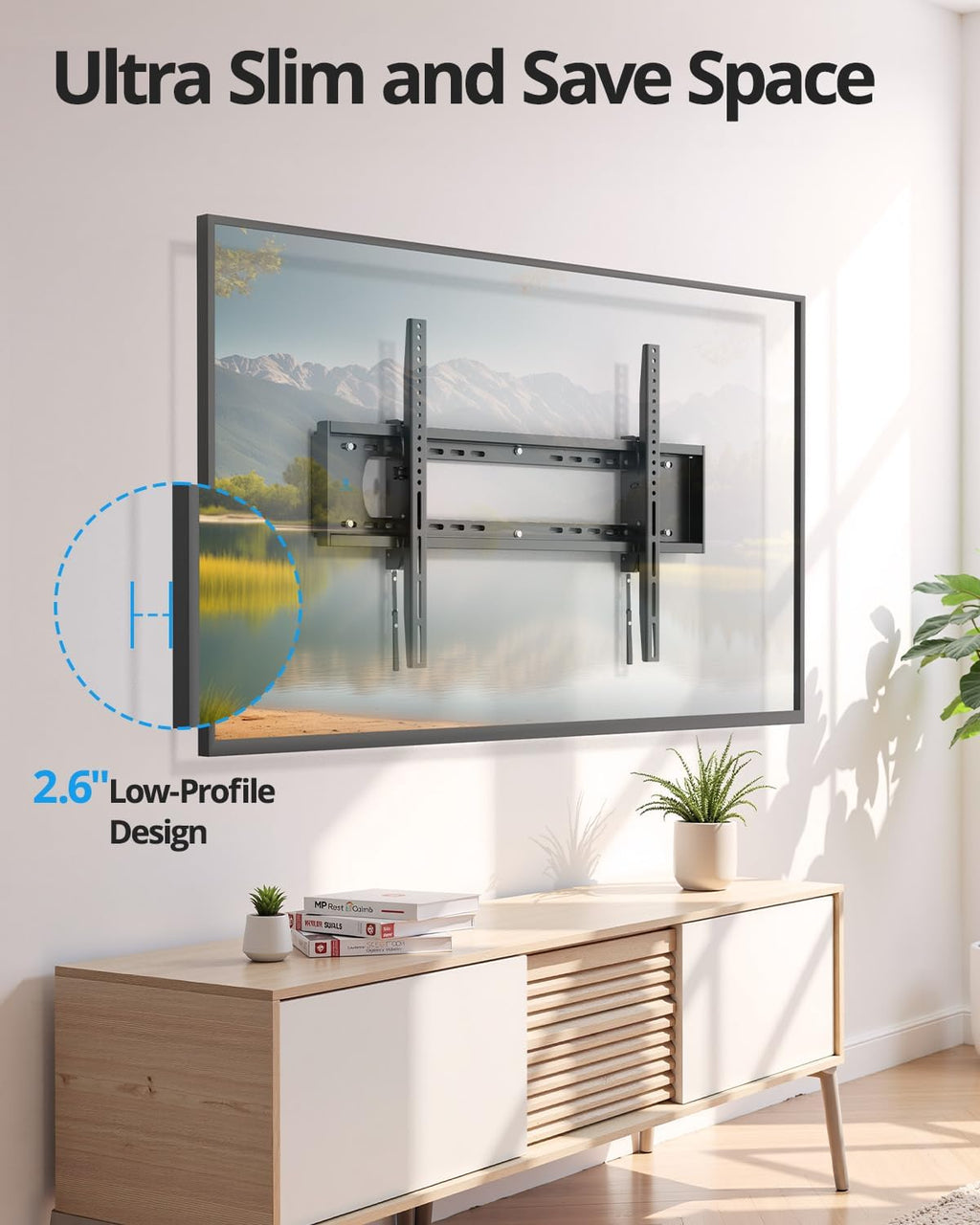 HEAVY DUTY TILT TV WALL MOUNT BRACKET