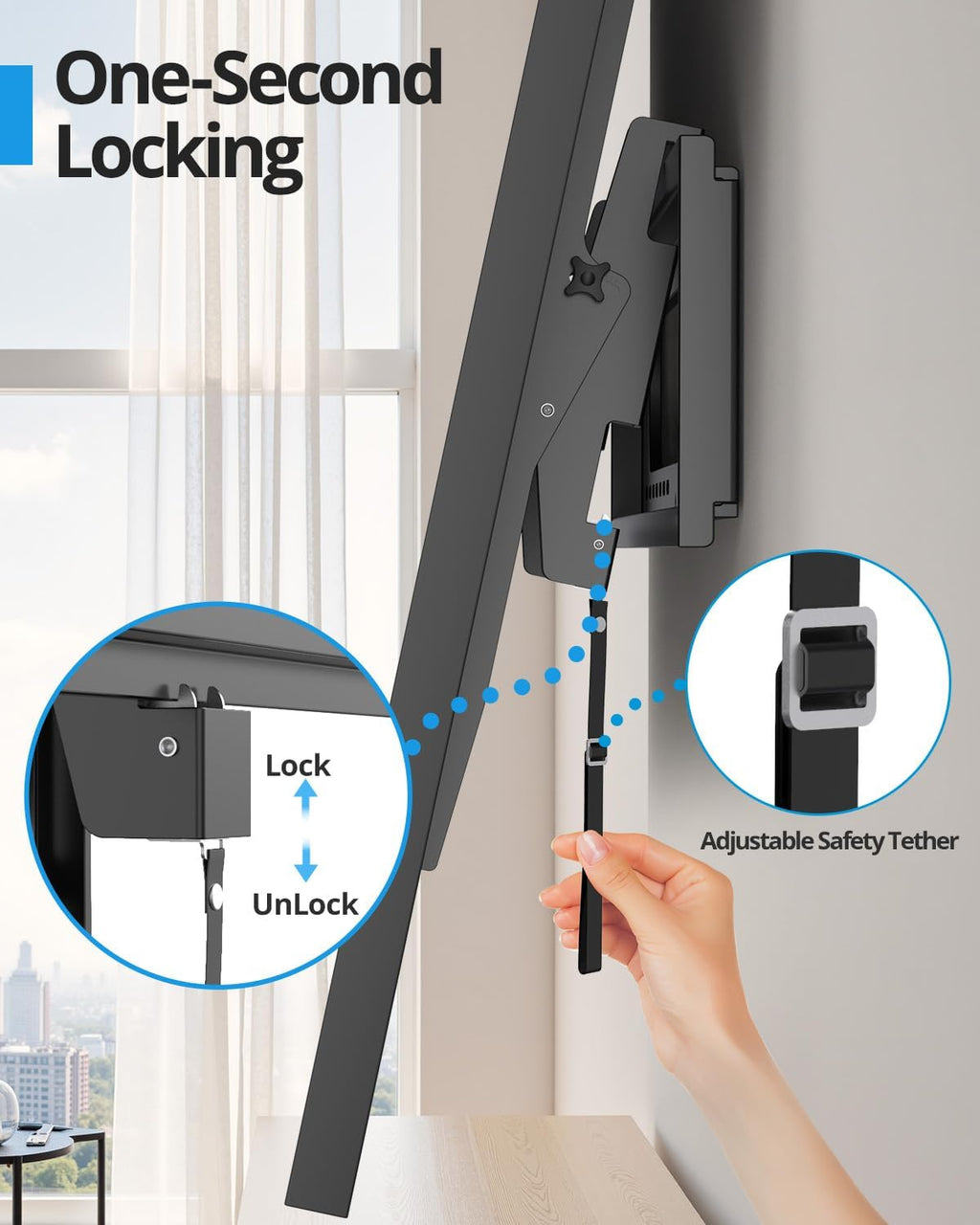 HEAVY DUTY TILT TV WALL MOUNT BRACKET