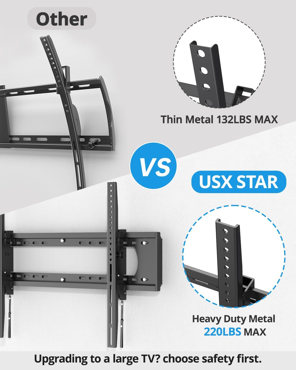 HEAVY DUTY TILT TV WALL MOUNT BRACKET