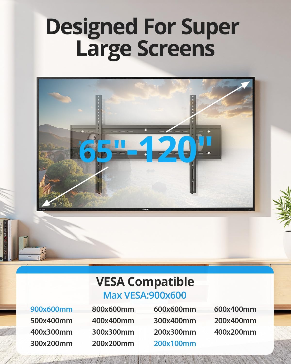 HEAVY DUTY TILT TV WALL MOUNT BRACKET