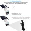 VC8PT-4G Solar Powered Dual Light Source 4G Outdoor Surveillance Camera V380pro App.
