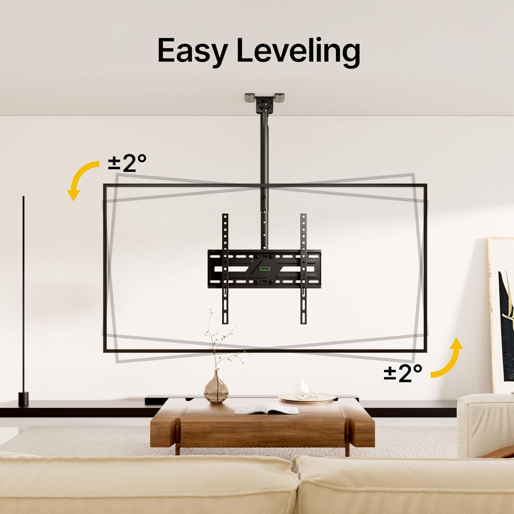 HIGHT & TILT ADJUSTABLE CEILING TV MOUNT BRACKET