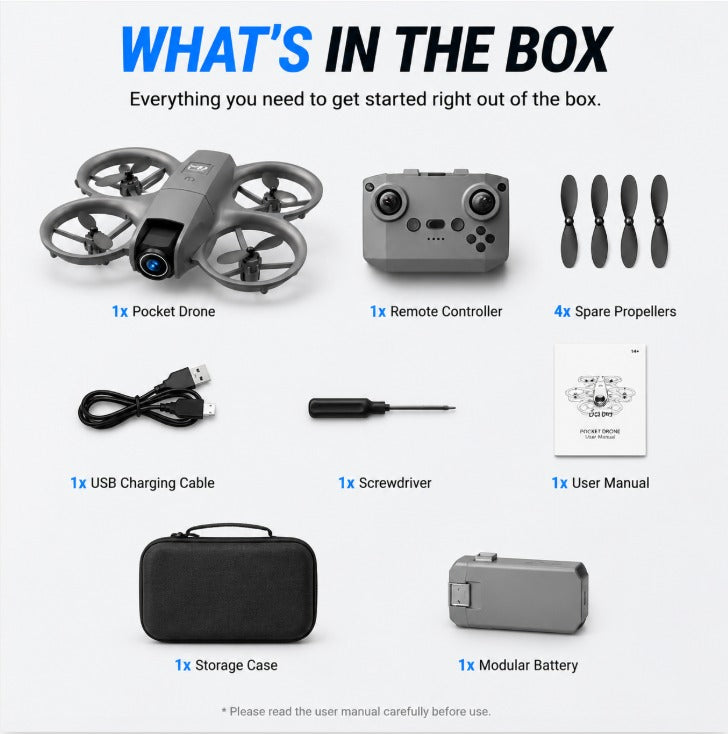 Drone  Mini with Altitude Hold & One-Key Takeoff for Beginner Use