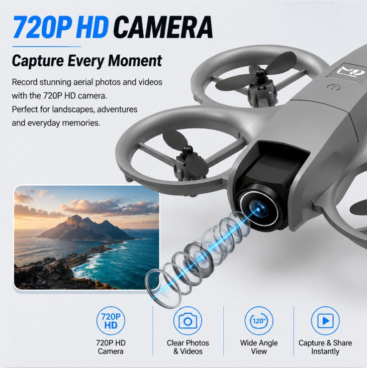 Drone  Mini with Altitude Hold & One-Key Takeoff for Beginner Use