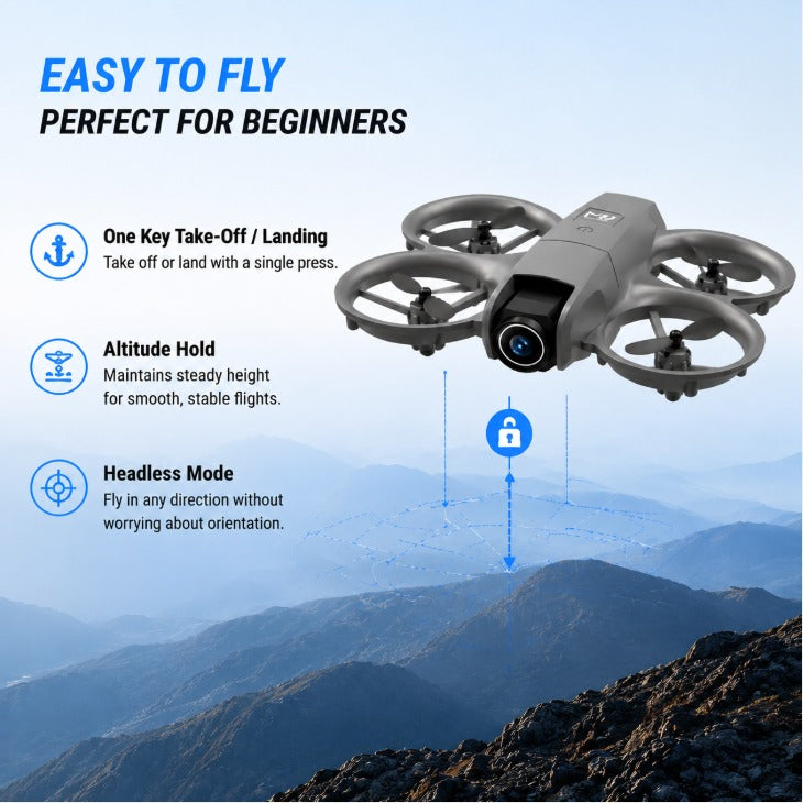 Drone  Mini with Altitude Hold & One-Key Takeoff for Beginner Use