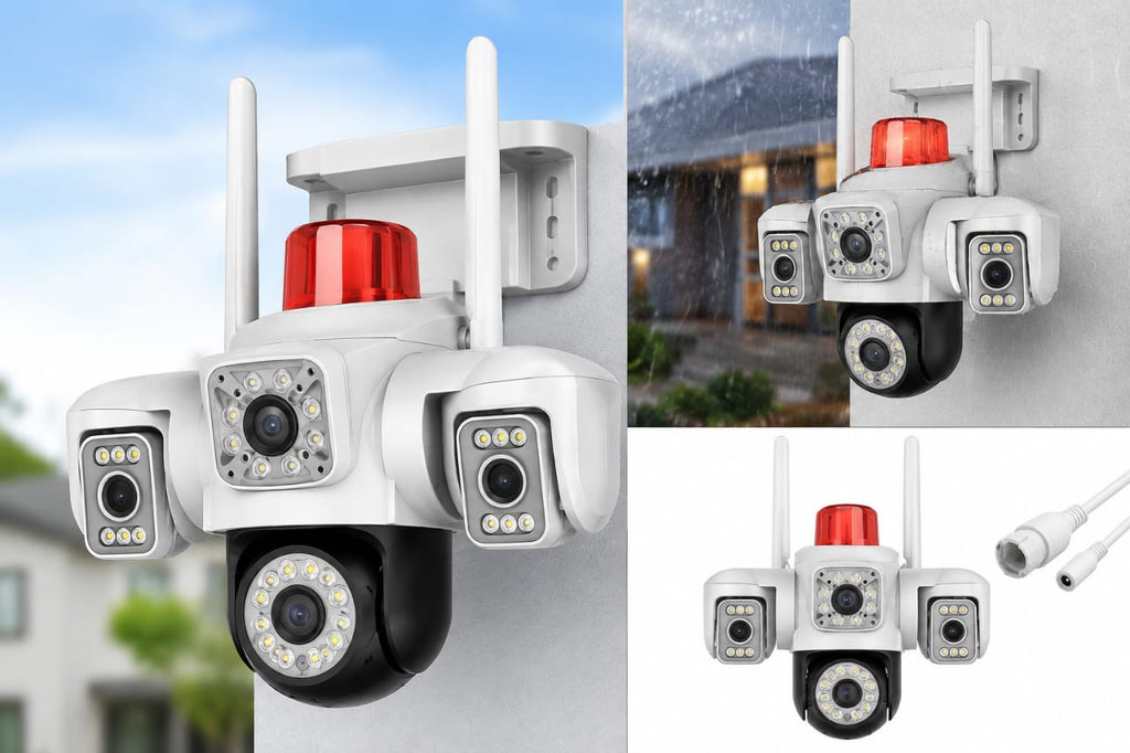 HYS-SJT02 YOOSEE  Three Lens  digital zoom PTZ IP Camera.