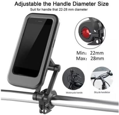 Rider” 360 Degree RotatingFully Enclosed Waterproof Mobile Phone Motorcycle & Bike Phone Mount Holder