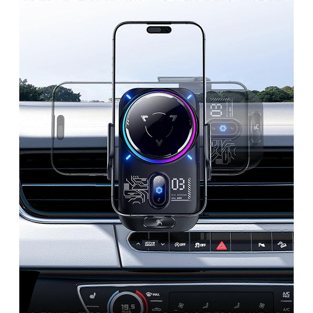 Magnetic Wireless Charging Mount for Car, 25W Air Outlet Phone Holder with Cooling Design for Commute Navigation