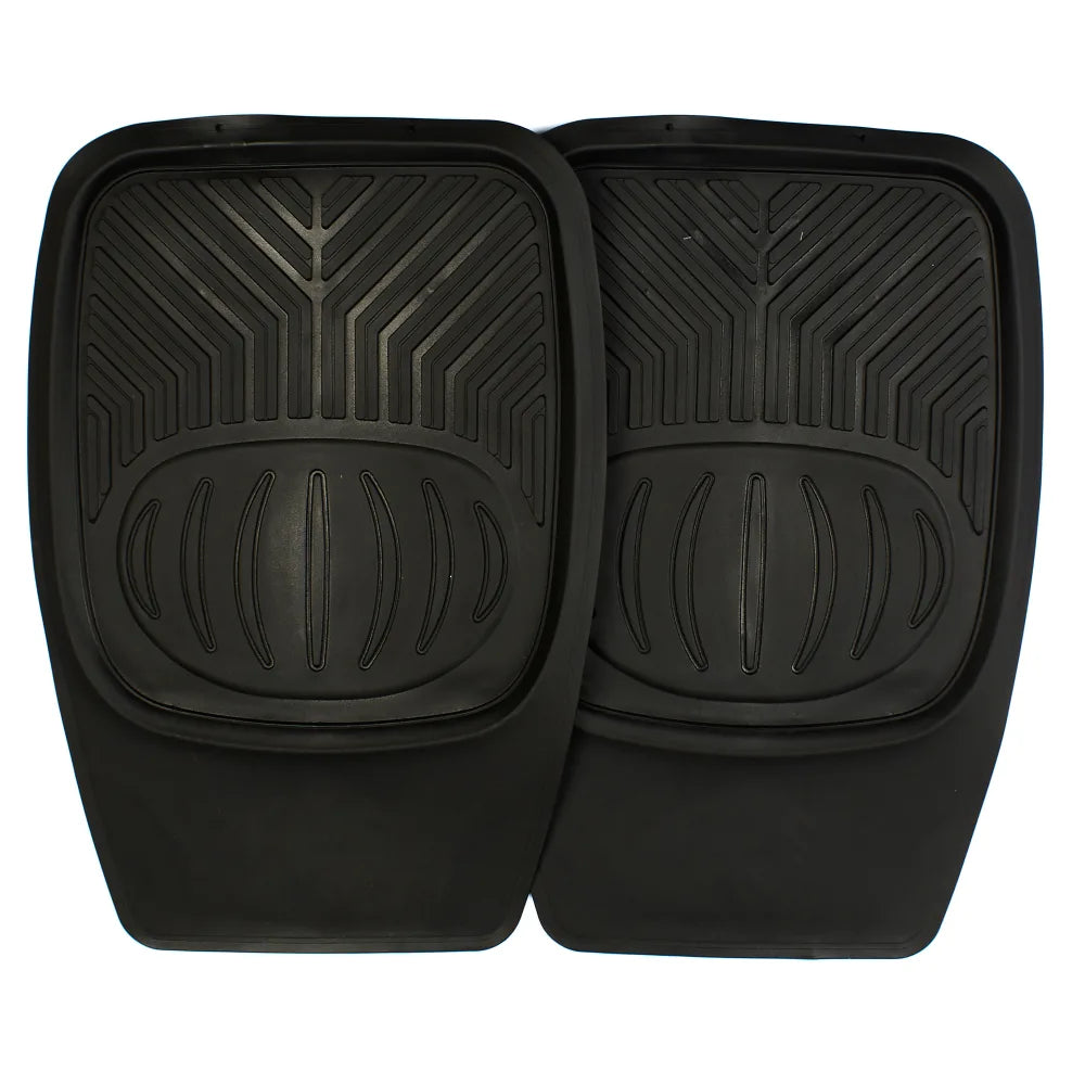 4 Pieces Universal Car Rubber Floor Mats (Black)