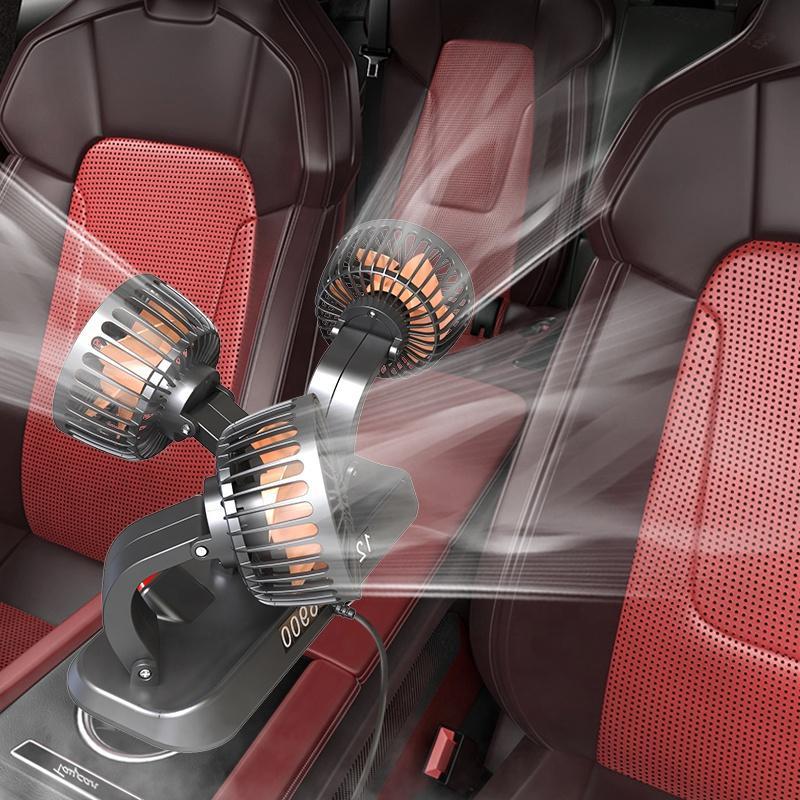 Universal 3 Heads Car Fan Triple Foldable Dashboard Truck Fan Car Accessories 4V 12V 24V Car Fan