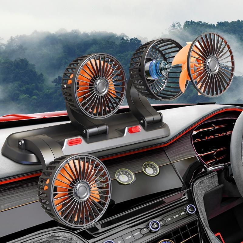 Universal 3 Heads Car Fan Triple Foldable Dashboard Truck Fan Car Accessories 4V 12V 24V Car Fan