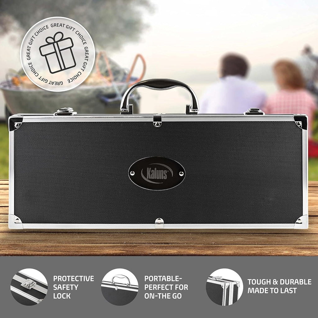 Heavy Duty Stainless Steel BBQ Grill Tools Set for Outdoor Grill with Aluminum... Size:33Pcs