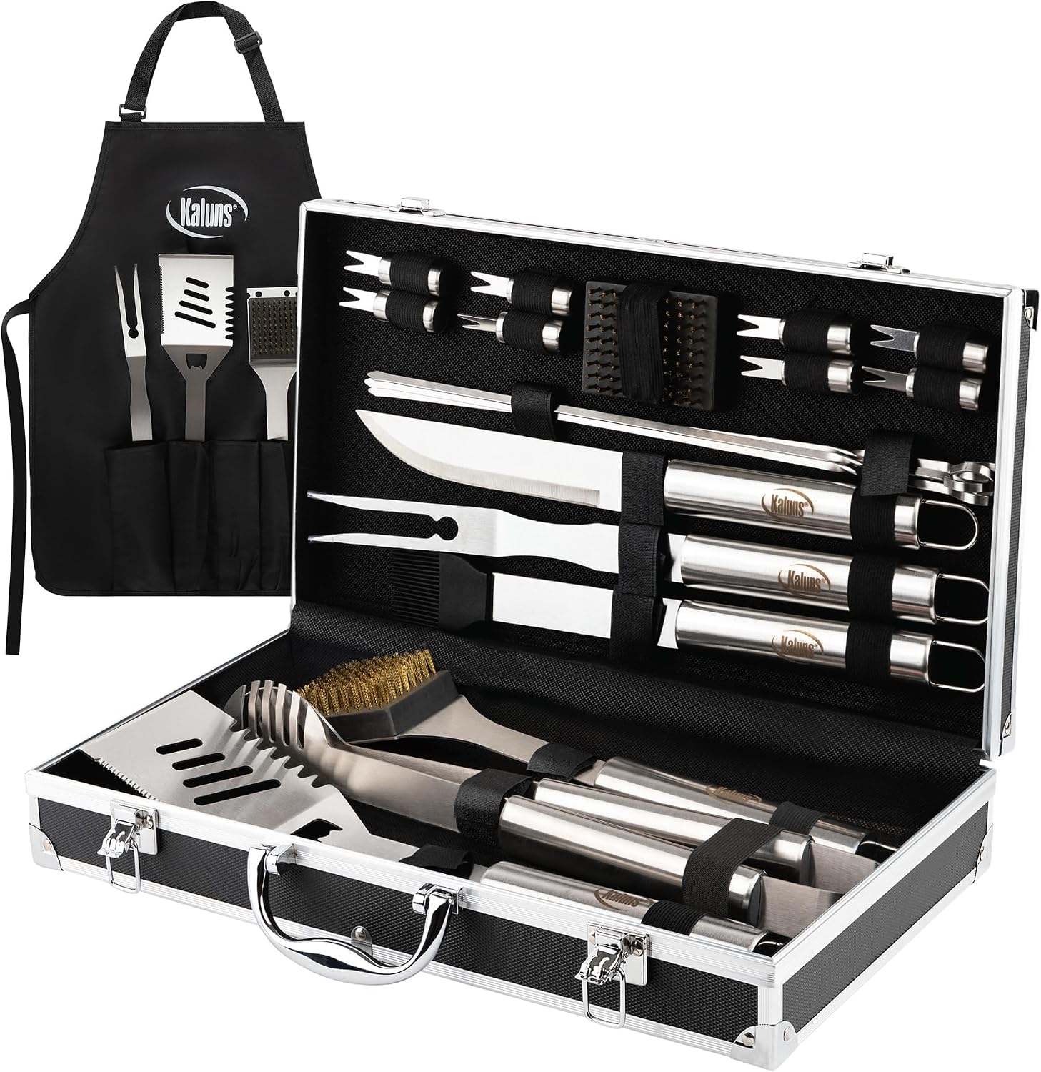 Heavy Duty Stainless Steel BBQ Grill Tools Set for Outdoor Grill with Aluminum... Size:33Pcs