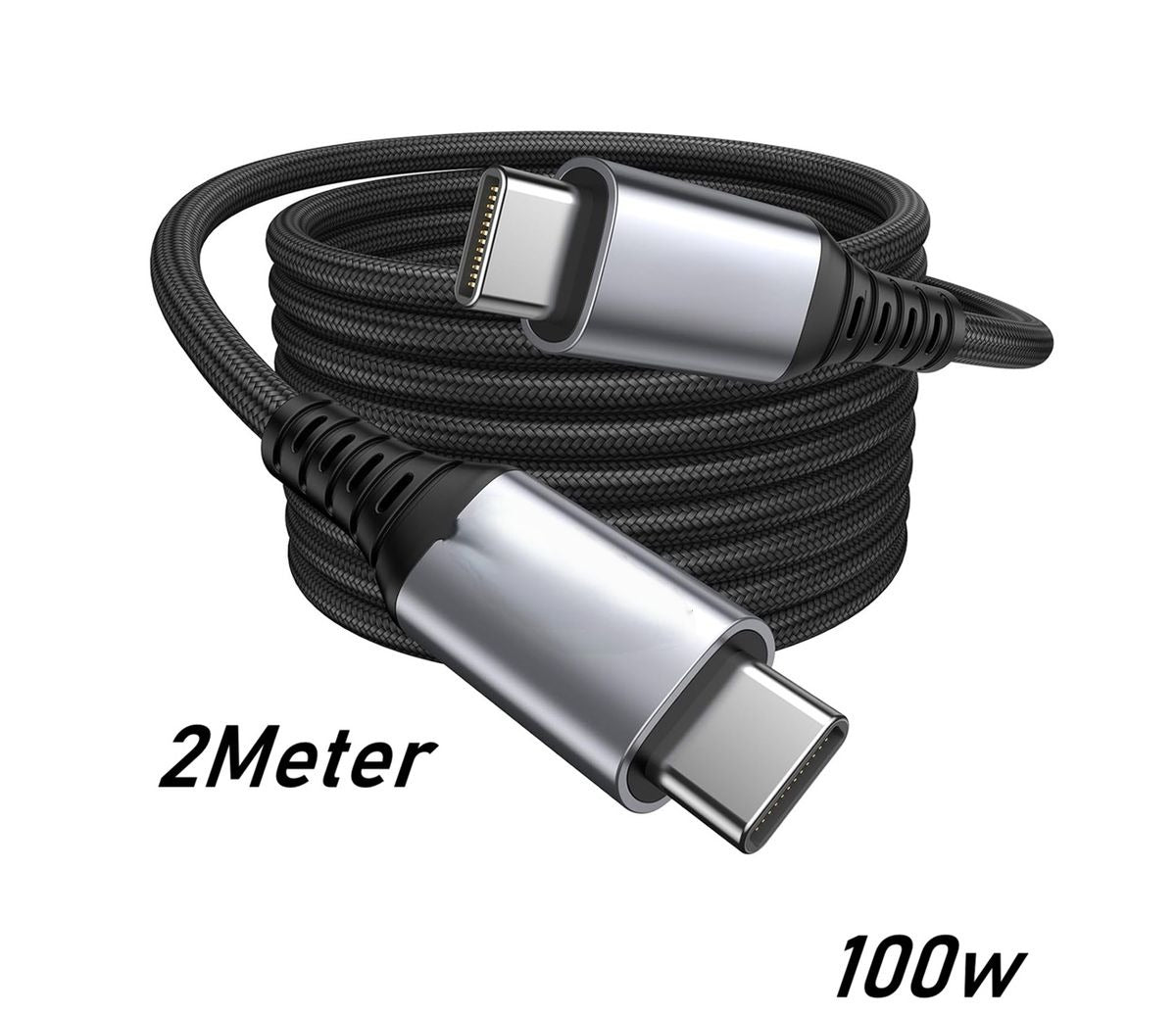 Super Fast 100W USB-C to USB-C Charging Cable 2m - Universal Type-C Cable