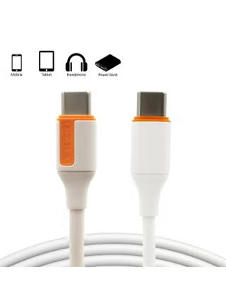 EZRA PD Type-C To Type-C Cable For Nothing CMF Phone 2 Pro Original USB Data & Charging Cable PD Dash WRAP Fast Charging 60W High Speed Rapid Fast Turbo QC 3.0 Charging Cable (White, 4Amp, SE.Q9)