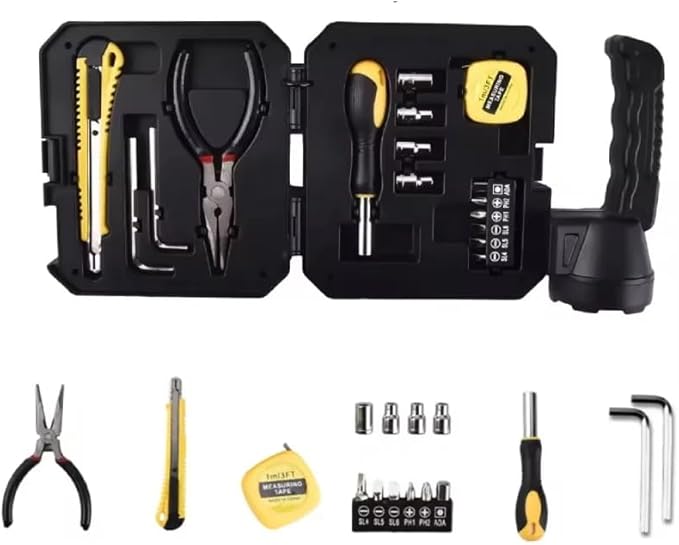 Multifunctional Solar Portable Lamp with Toolkit Dual Light Source, Solar Charging, Built-in Tool Set for Camping, Emergency, and Repairs