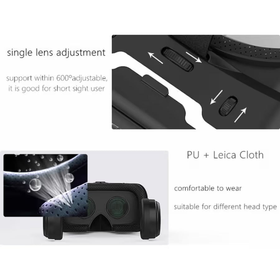 VR SHINECON G04E Virtual Reality 3D Video Glasses Suitable for 3.5 inch - 6.0 inch Smartphone .