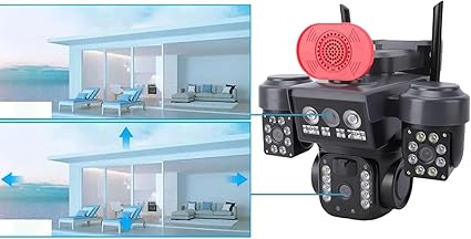 4G Solar Home Security Camera – AI-Powered, 4-Lens, App-Controlled