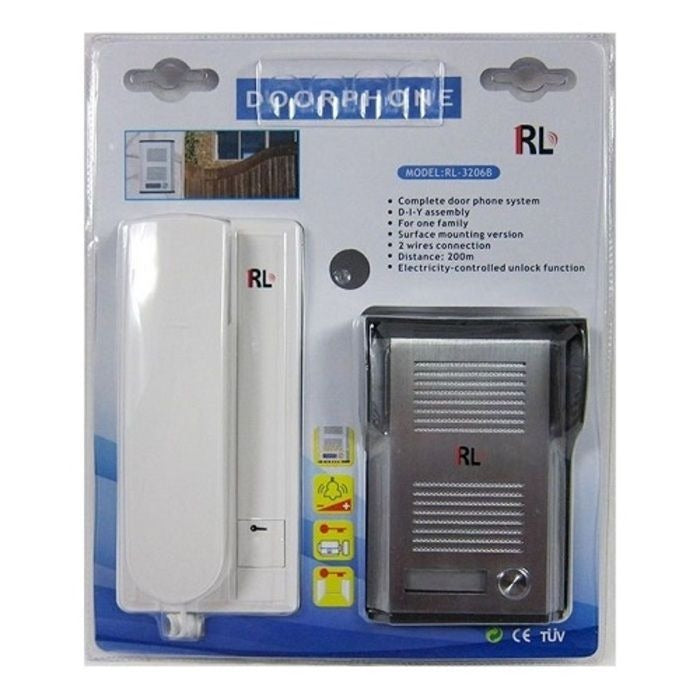 RL-3206B 2-Wire Intercom Doorbell System With Remote Unlock Function.