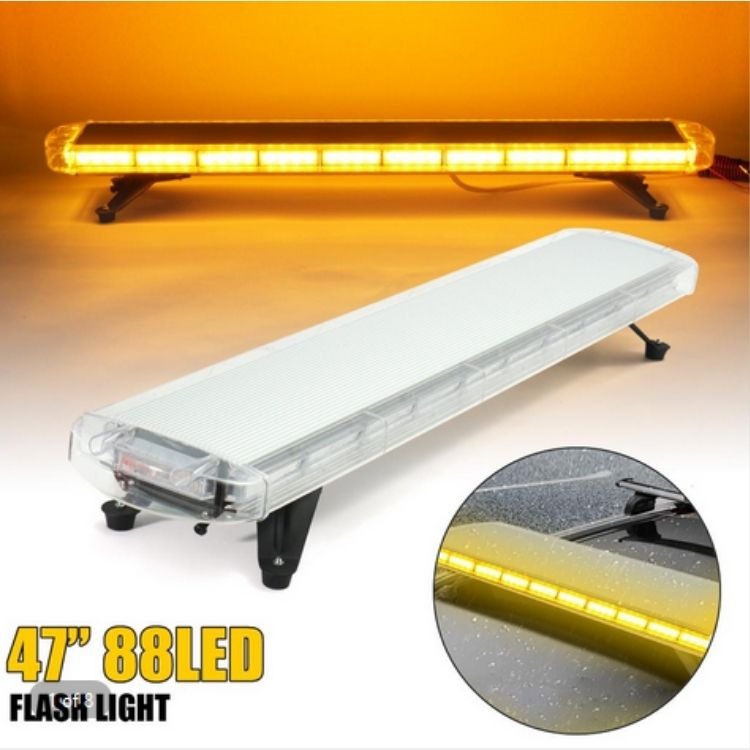 813 – 88COB Yellow Car LED Bulbs Emergency Warning Flashing Lamp 47 Inch 12V 15 Flash Modes Car Vehicle Strobe Light.