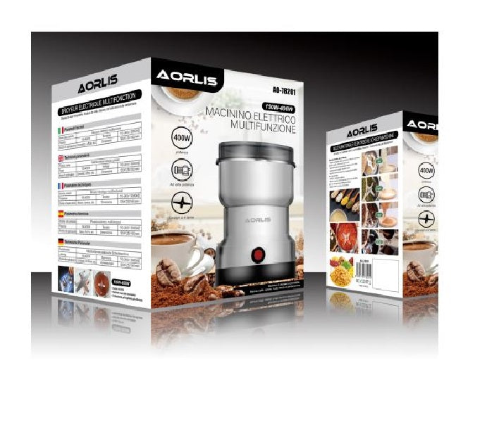 Aorlis AO-78201 Electric Bean Grinder 150W To 400W