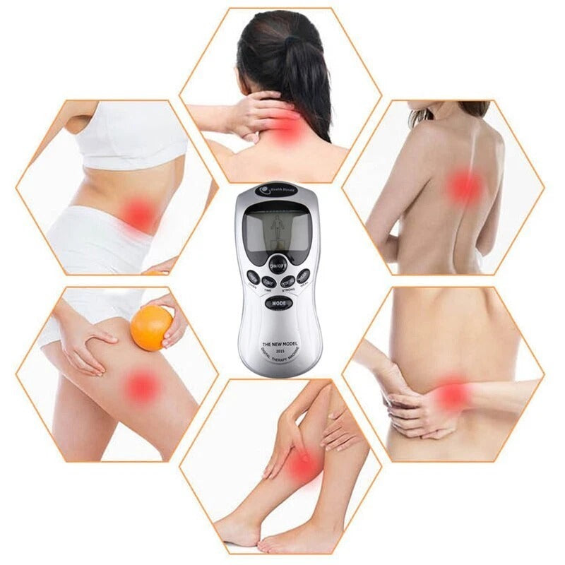 Electric Digital Therapy Body Pain Relief Massage 4 Electrode Pads