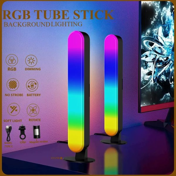 PM-231 Handheld RGB Fill Light with Clip and Base.