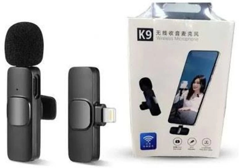 K9 Wireless Microphone Black K9 Wireless Microphone Headphone Adapter.