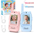 2 Piece Rechargeable Video Walkie-Talkie Set for Kids Ideal for Outdoor Use.