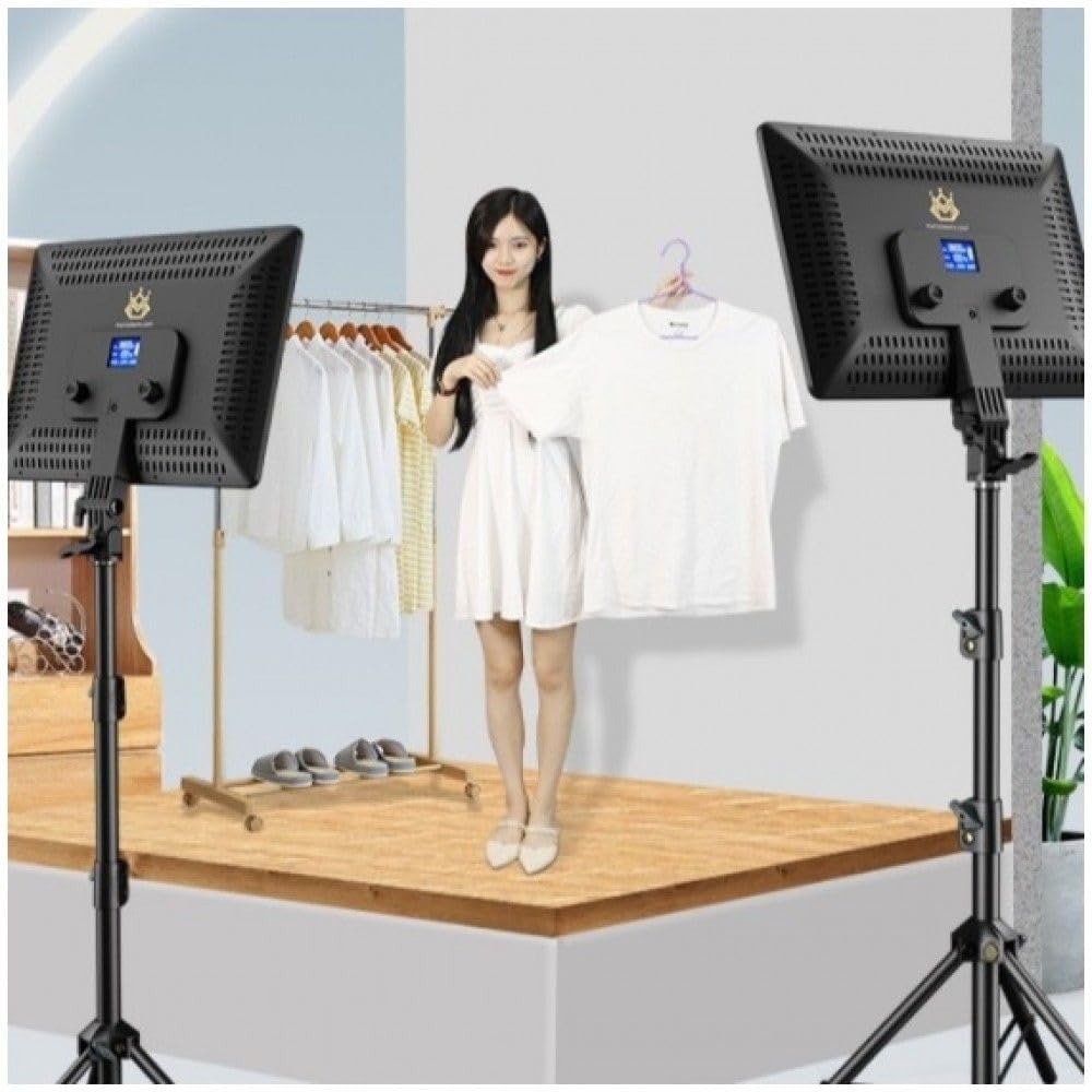 Professional Photography Light with Remote and Tripod Stand, 6000K, 120 LED Beads, 3000K-6000K Color Temperature, Model A111