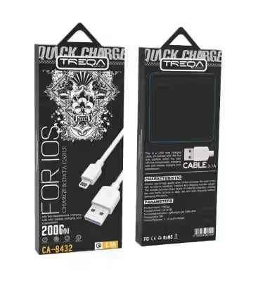 Treqa CA-8432 Lightning USB Cable For IOS 3.1A 2M