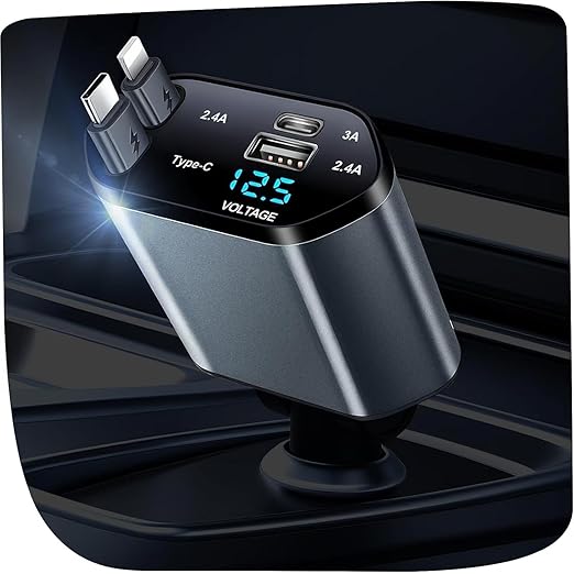 66 WATT RETRACTABLE CAR CHARGER