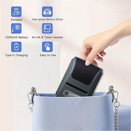 Bluetooth Label Printing Machine – Compact Wireless Label Printer for Office, Logistics & Retail