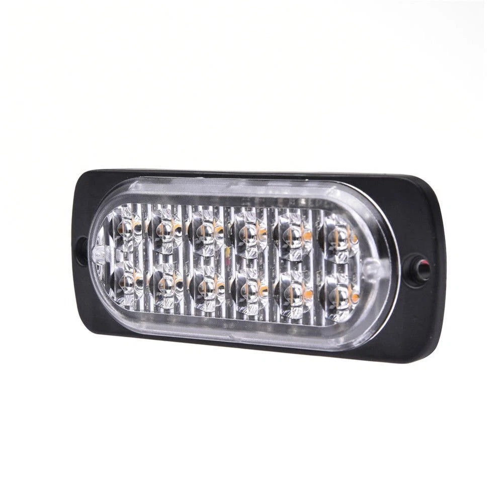 VS-12T-B White  Car  Light12 LED Truck Emergency Beacon Warning Hazard Flash Strobe Light 12-24V